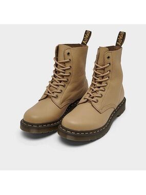 Dr. Martens 1460 Pascal Virginia Leather Boots Tan Size 7